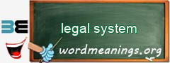 WordMeaning blackboard for legal system
